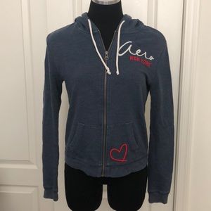 Aero zip front hooded jacket.  Sz small